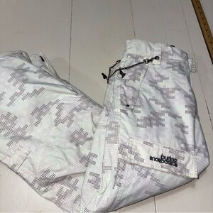 Burton White and Gray Snowboard Pants